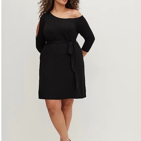 torrid Dresses & Skirts - Cold & Off Shoulder Super Soft Black Dress